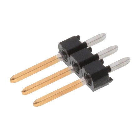 Molex Board Connector, 3 Contact(S), 1 Row(S), Male, Straight, 0.1 Inch Pitch, Solder Terminal, Black 901200923